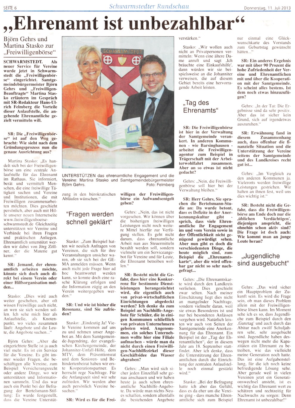 Artikel aus der Schwarmstedter Rundschau